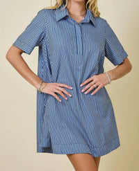 Day + Moon - Pinstripe Swing Dress