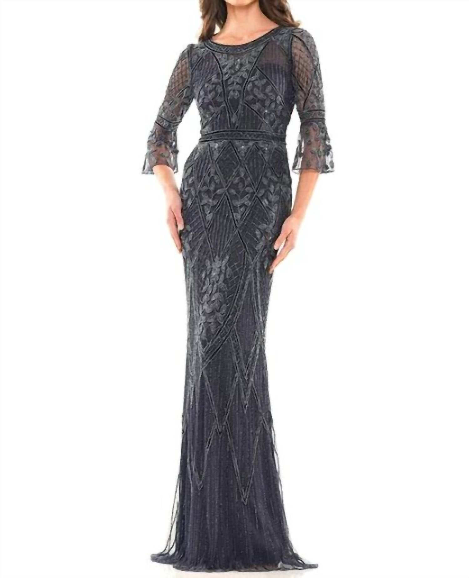 Colors Dress - Beaded Mesh Gown