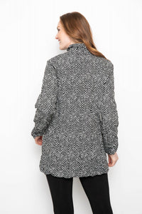 Liv By Habitat - Chevron Crinkle Boyfriend Blazer