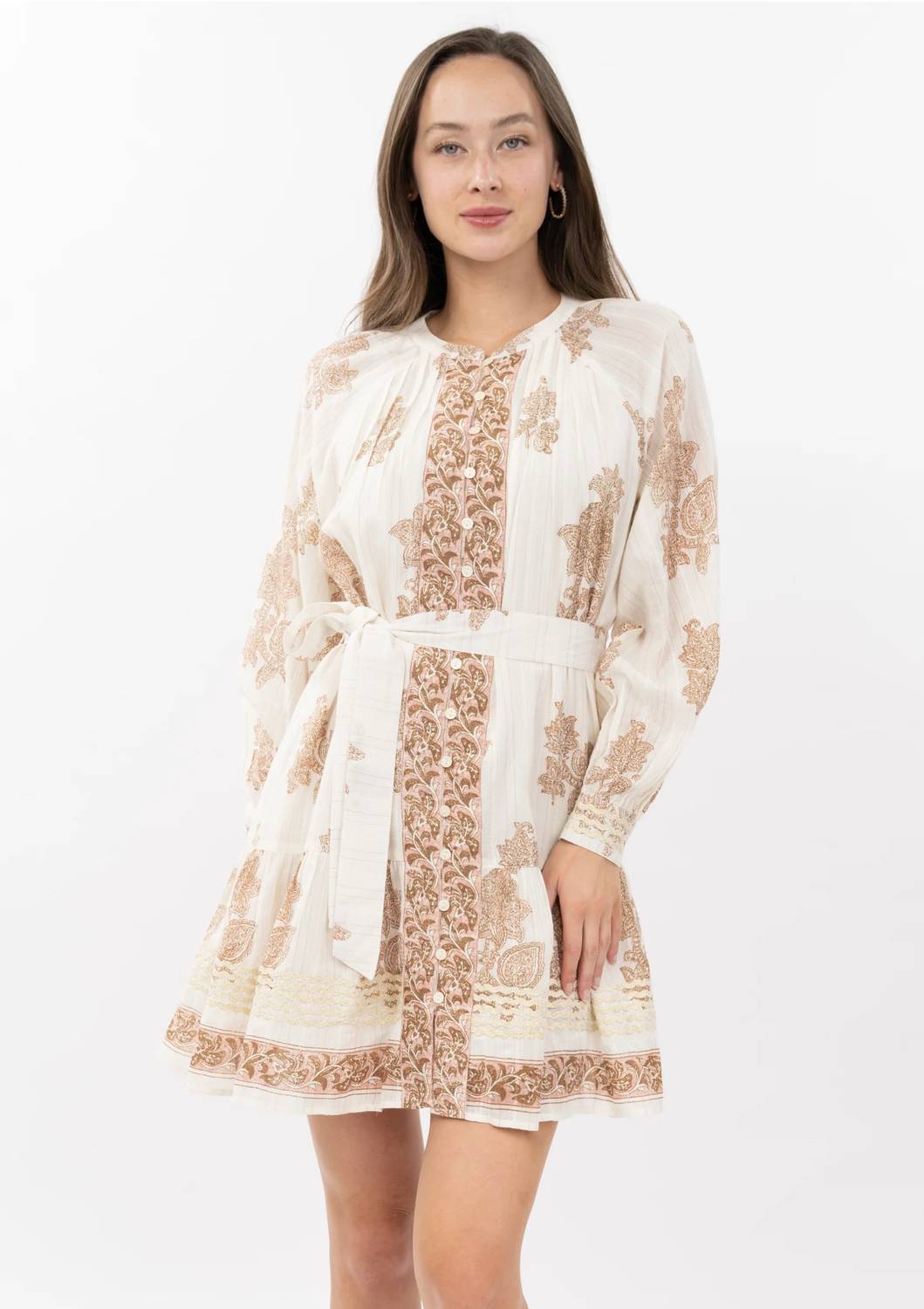 Ivy Jane - Metallic Trim Paisley Dress