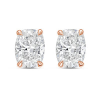 Diana M Jewels - Women's Cushion Lab-Grown Diamond Stud Earrings (4.00 TCW) - Signature Plus