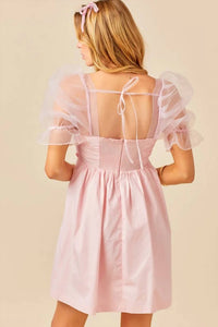 Day + Moon - Organza Puff Sleeve Dress