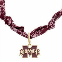 Canvas Style - Women's Mississippi State Bulldogs Bandana Scarf Necklace