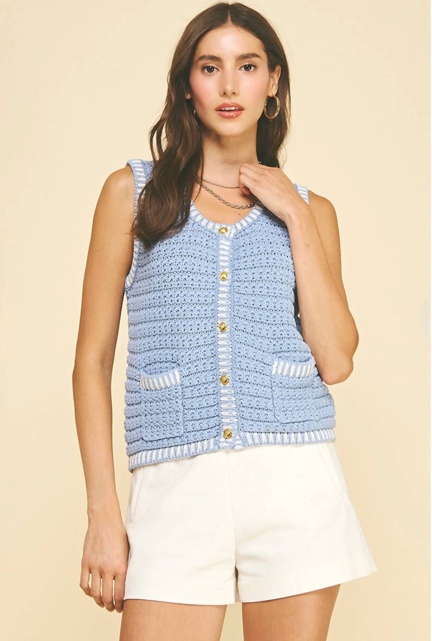 Pinch - Tweed Sweater Top