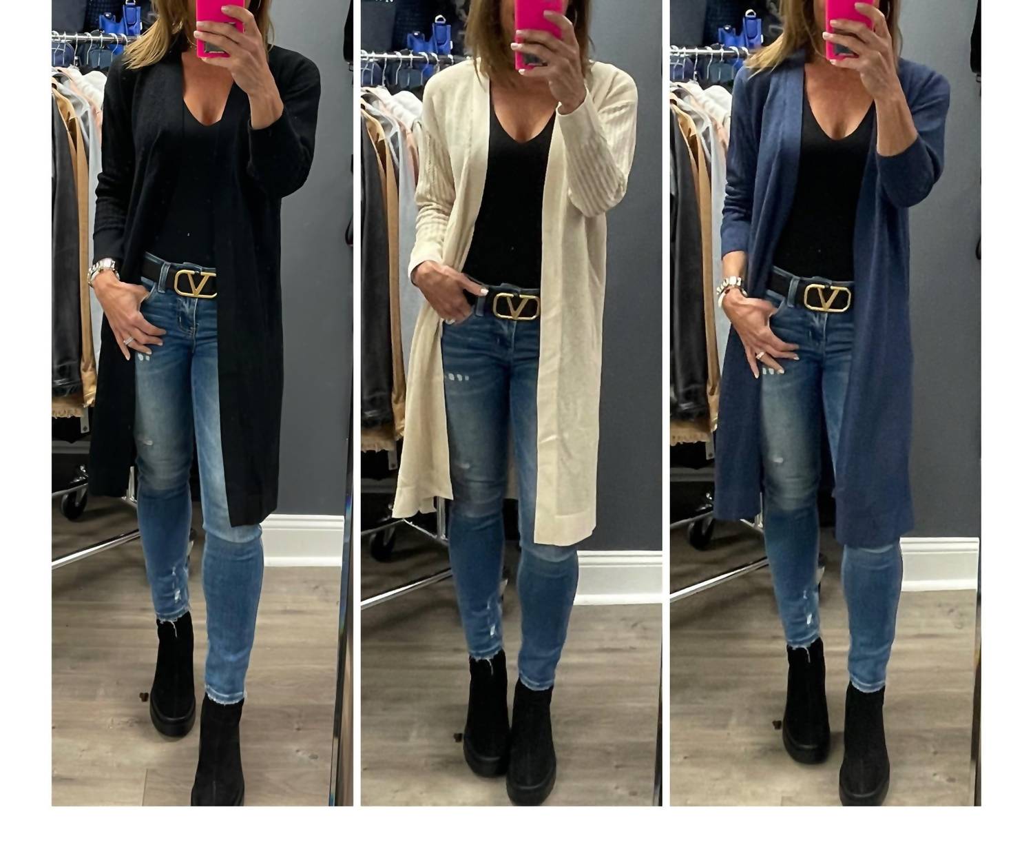 Naya Mixed Stitch Duster