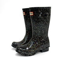 HUNTER Girls Giant Glitter Rain Boots in black - kids' shoe