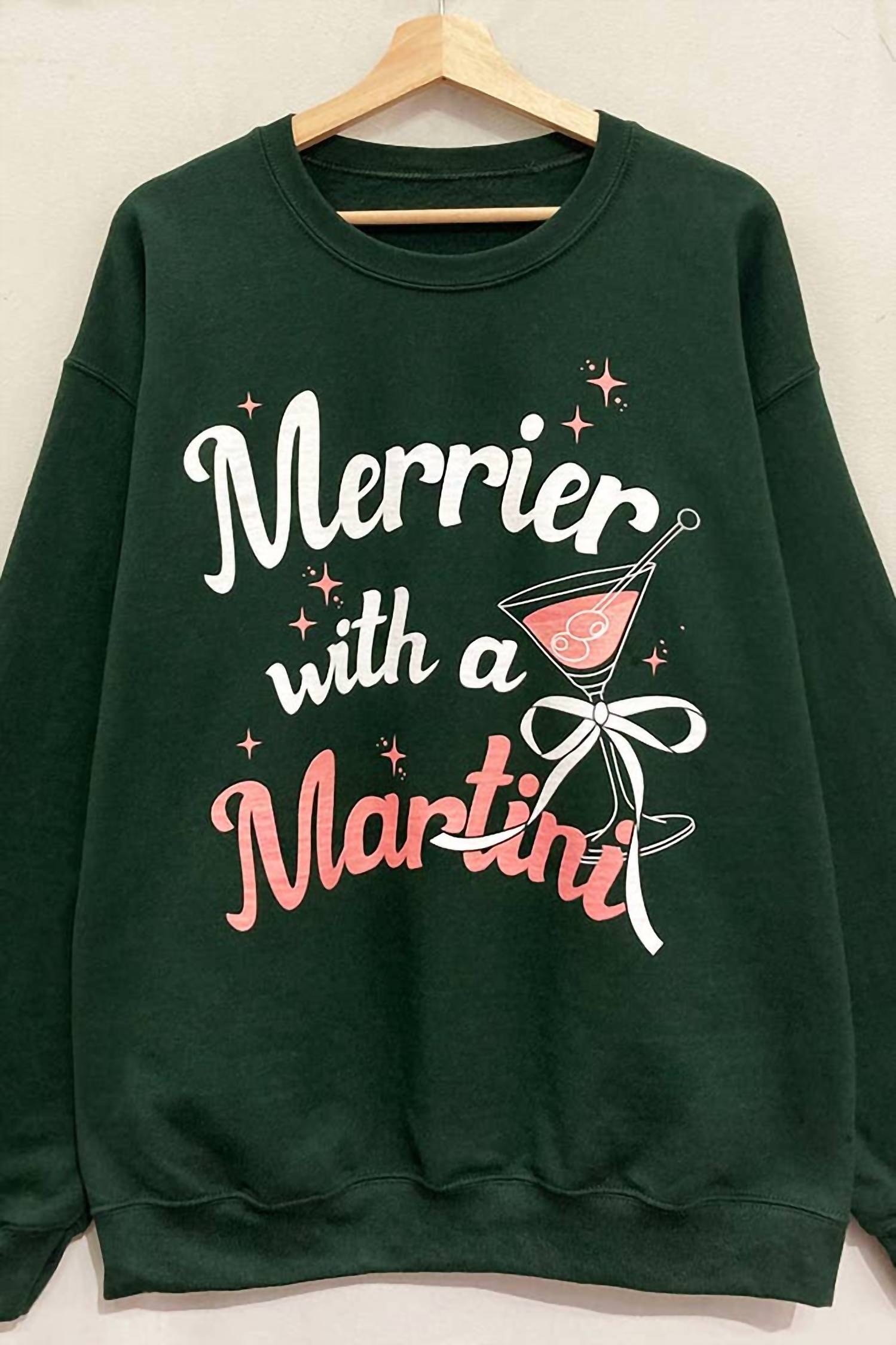 Sweet Claire - Merry Martini Christmas Sweatshirt