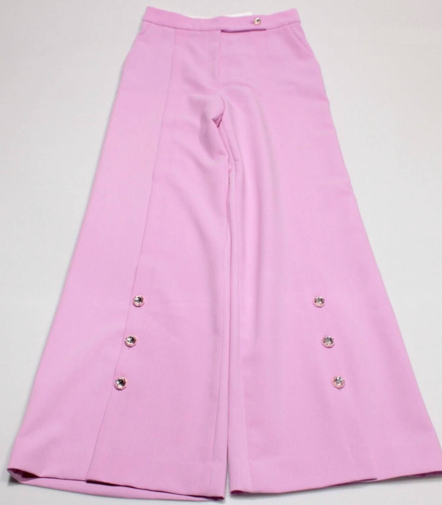 Lela Rose - Women's Jewel Button Wide Leg Pant