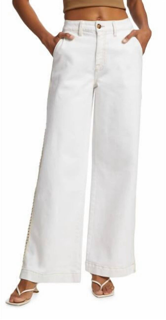 Jonathan Simkhai - DIXON WIDE LEG WITH CROCHET DENIM