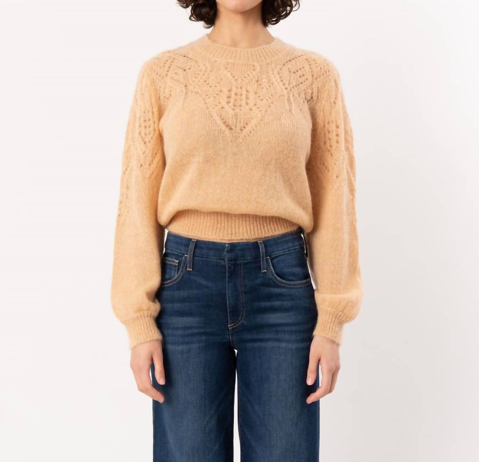 ISABEL MARANT Jenia Knit Pullover in caramel - women's sweater