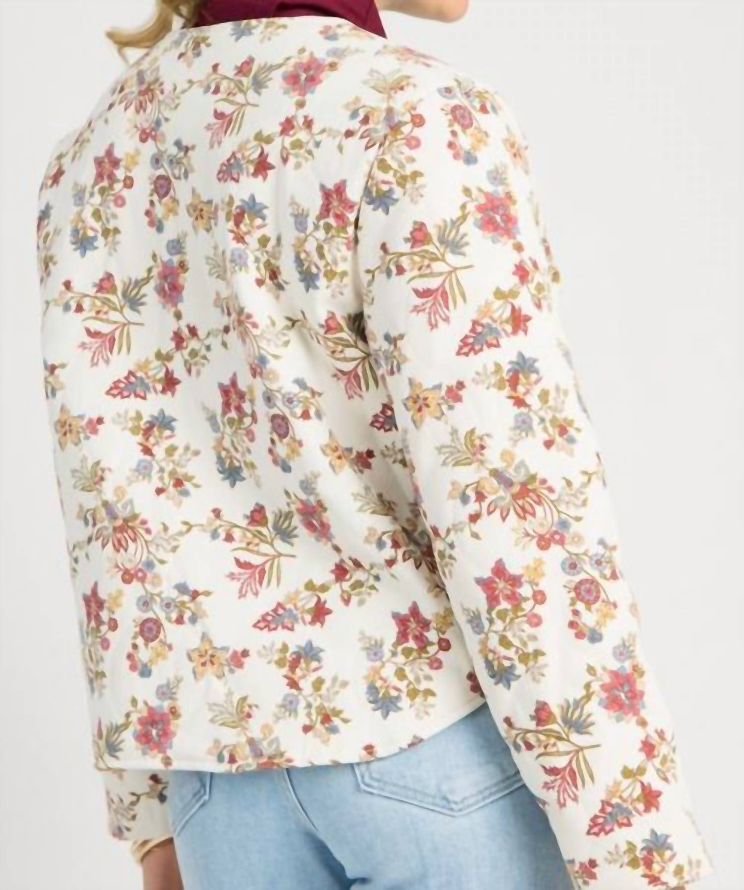 Skies Are Blue - Floral Quilted Jacket