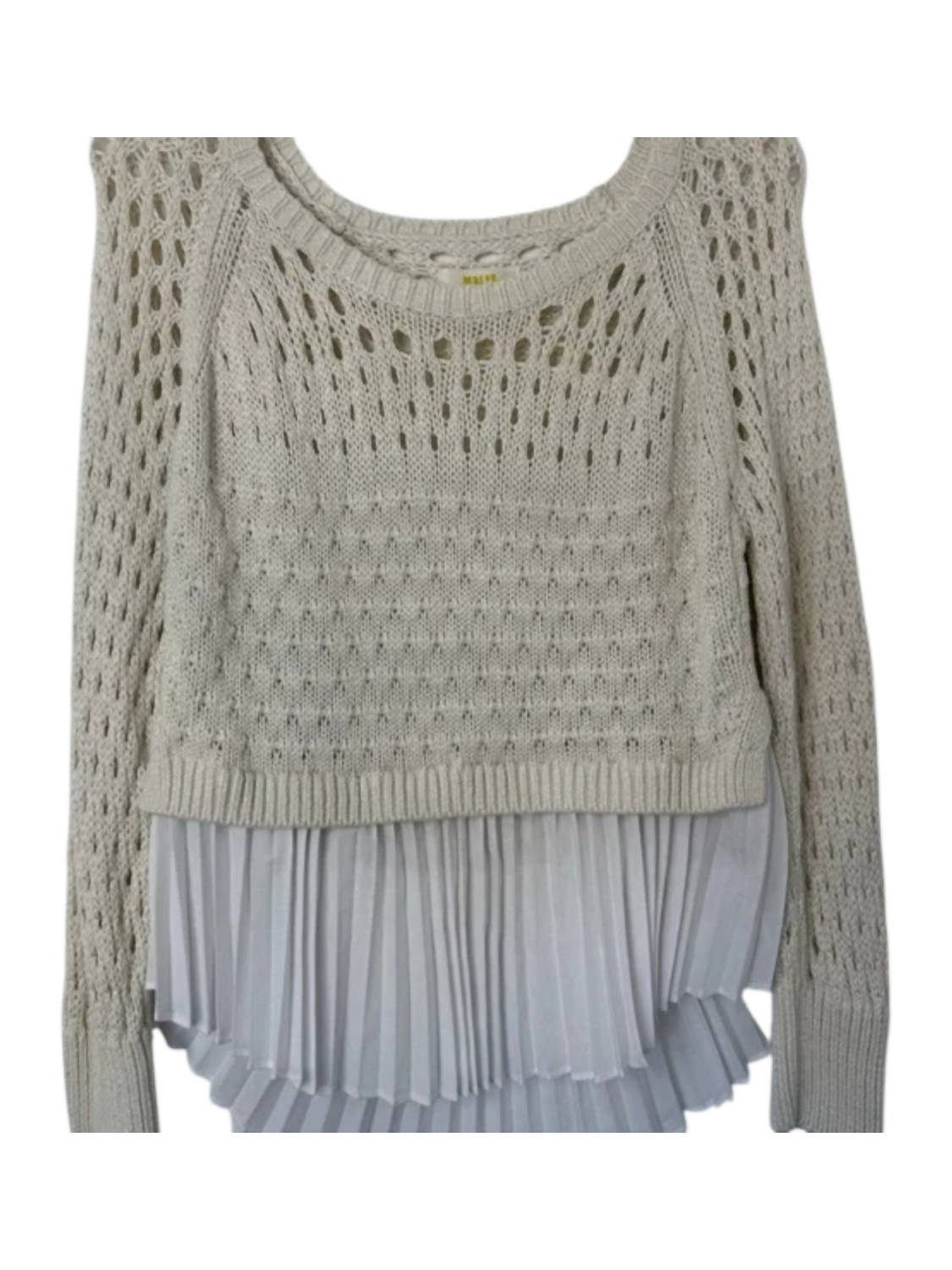 Fate - Pleated Open Knit Sweater