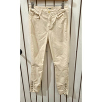 L'Agence - Women's Velvet Pants With Pearl Detail