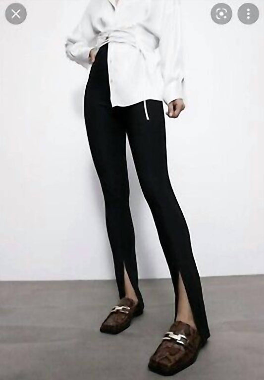 Stateside - Rachel Chunky Rib Front Slit Tie Pant