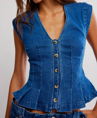 Free People - Dylan Denim Vest