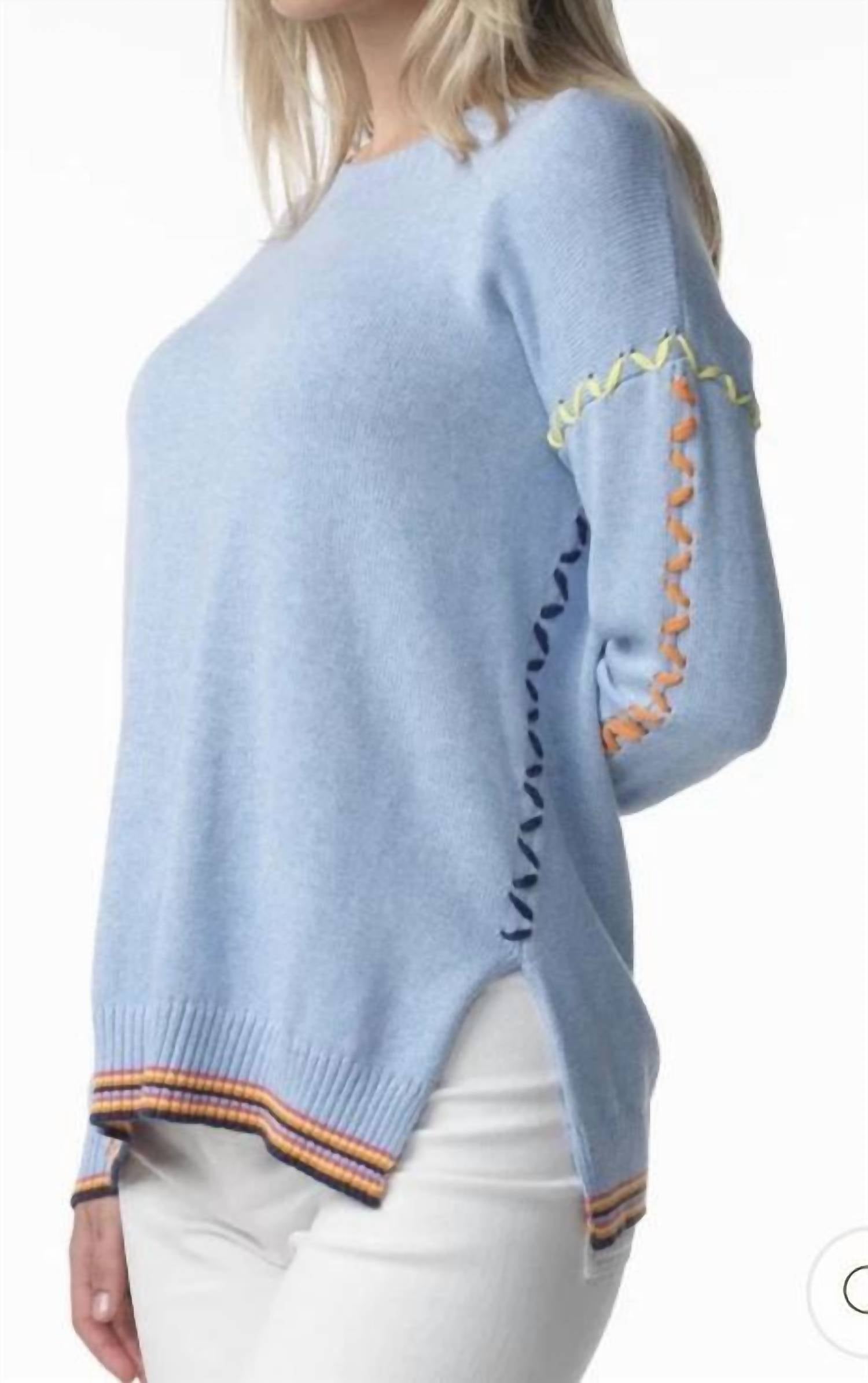 Zaket & Plover - Blue Thread Detail Sweater