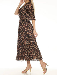 Joseph Ribkoff - Animal Print Chiffon Fit & Flare Dress