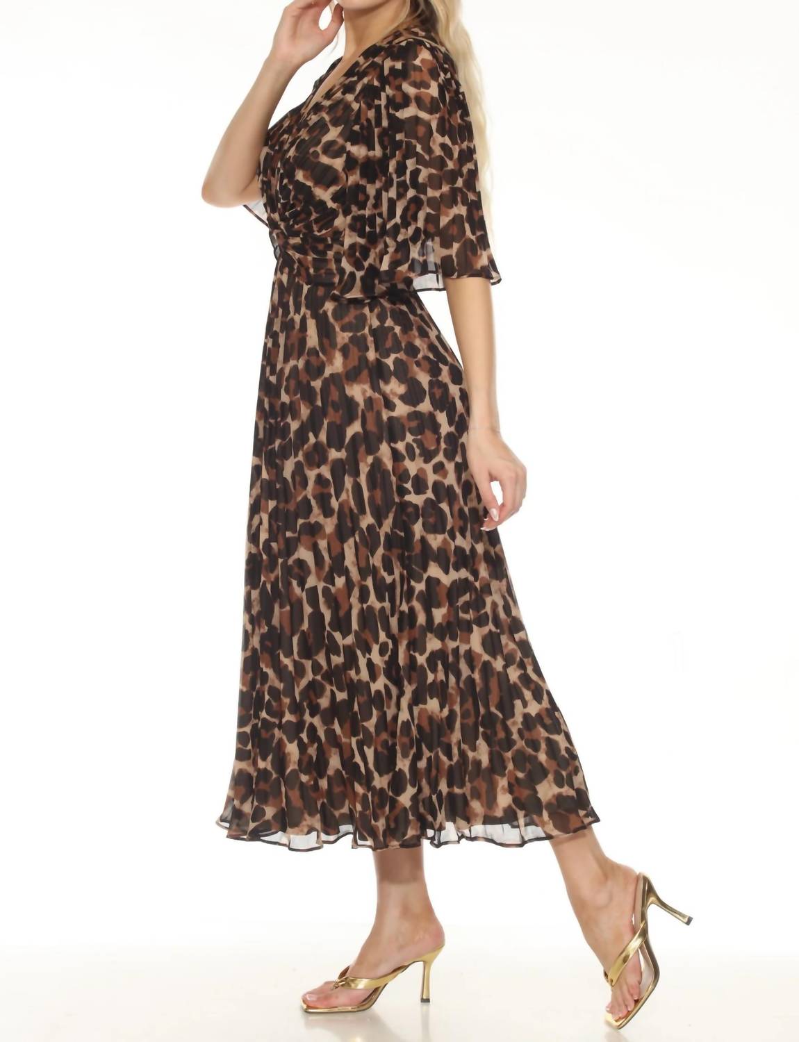 Joseph Ribkoff - Animal Print Chiffon Fit & Flare Dress