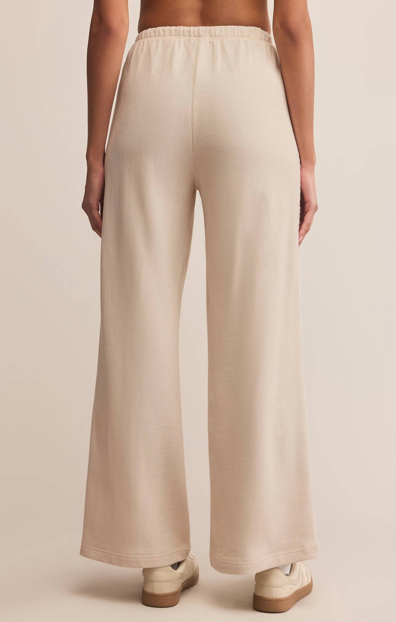 Z Supply Allie Take All Sweatpant in beige - women's pants - detail view