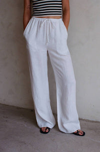 A.Ren - Novah Linen Wide Leg Pant