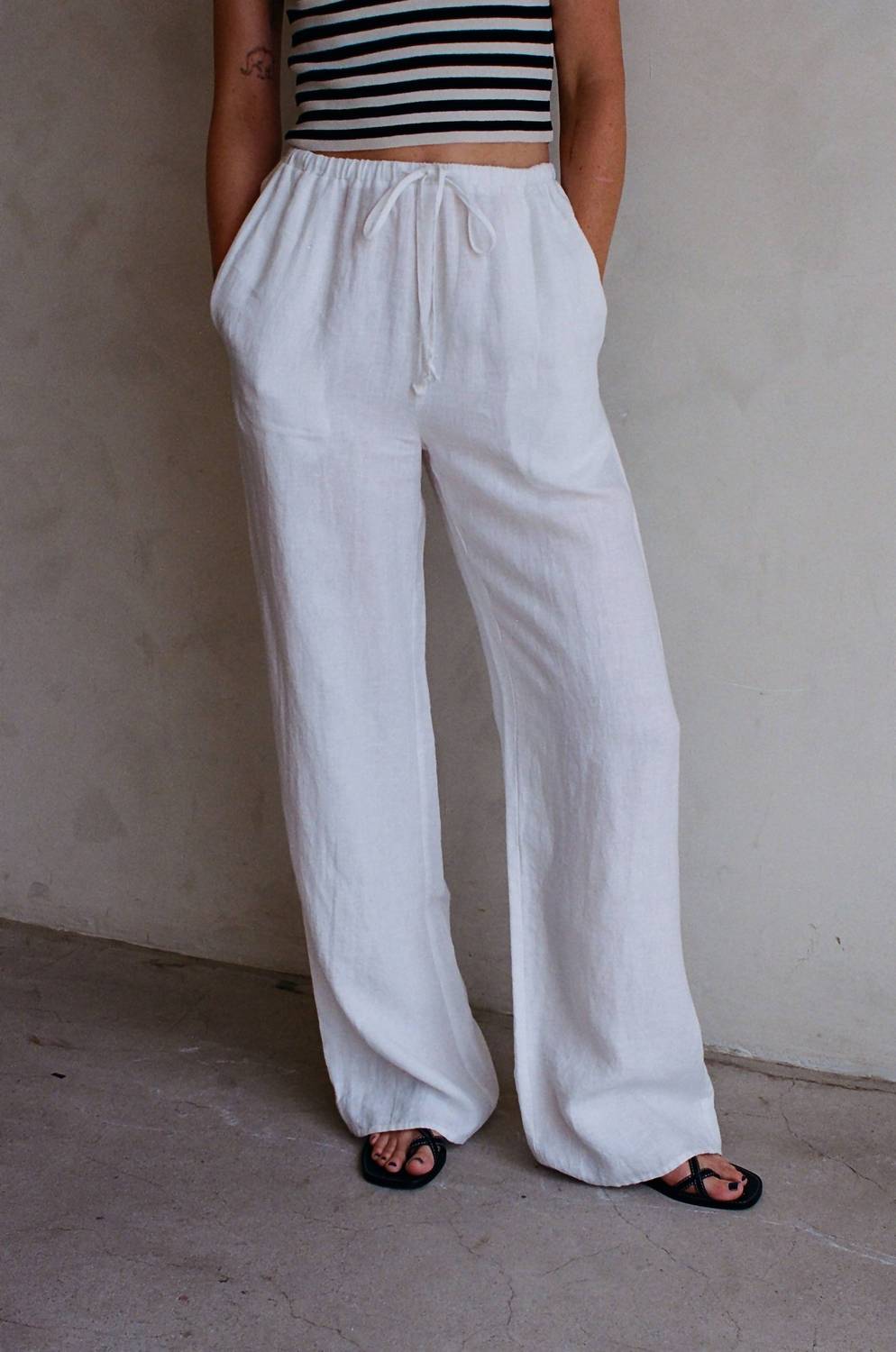 A.Ren - Novah Linen Wide Leg Pant