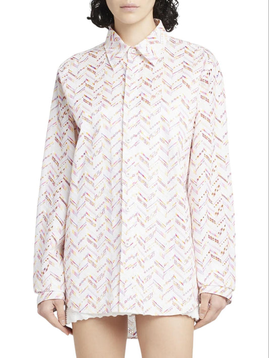 Missoni - Eyelet Embroidery Long Sleeve Shirt