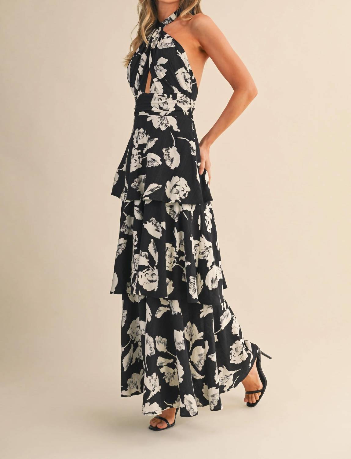 Klesis - Carrie Halter Neck Maxi Dress