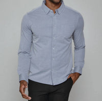 7Diamonds Oxford Long Sleeve Shirt in blue - men's shirt