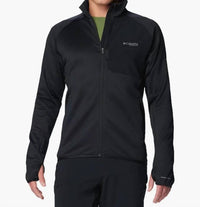 Columbia Men's Triple Canyon Grid Fleece II Full Zip Jacket in black - men's sweater
