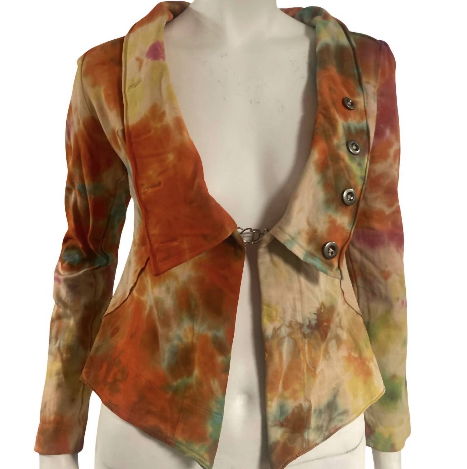 Tough Luv - Tie Dye Cotton Boho Blazer Jacket