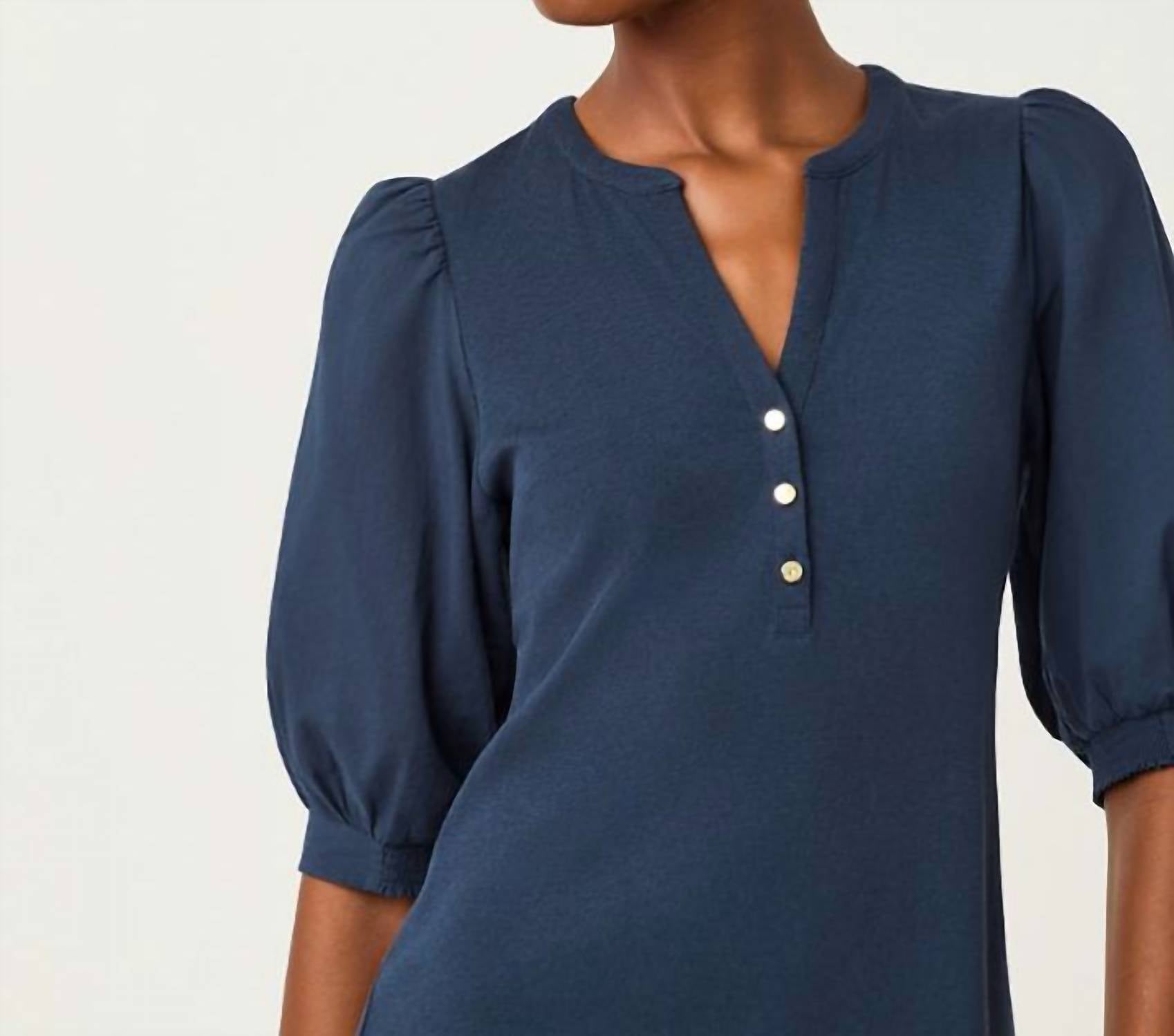 Lilly Pulitzer Ronson Mini Dress in low tide navy - women's dress - view 4
