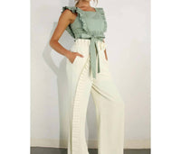 Mulla - Pleated Long Elastic Waist Pants