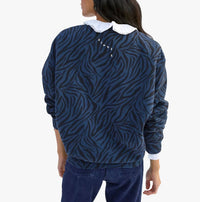 Clare V. - Zebras Sleep Print Oversized Sweatshirt
