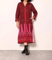Maude Eliza Dress in geo ferns - women's dress