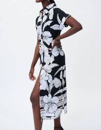 Joseph Ribkoff - FLORAL PRINT BUTTON DOWN DRESS