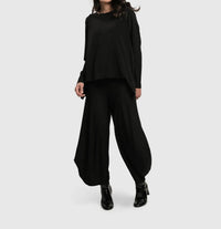 ALEMBIKA Essential Punto Relaxed Leg Pants in black - women's pants - view 4