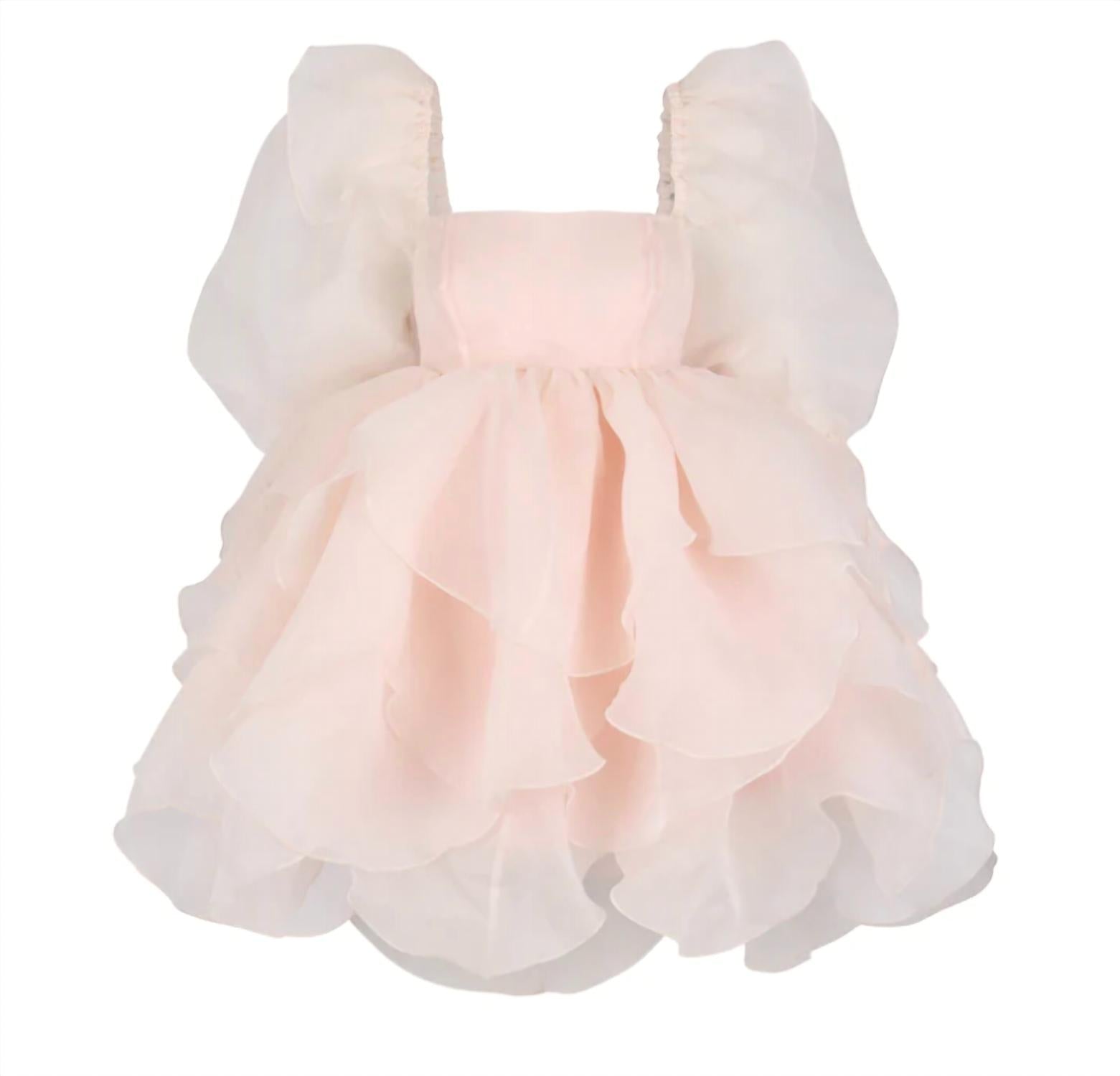 Selkie Rose Petal Puff Dress in pink - women's dress - view 4
