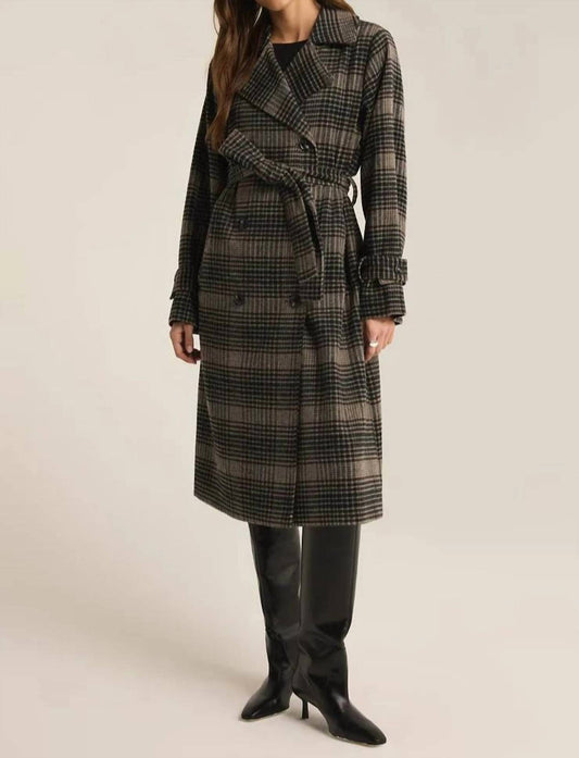 Z Supply - Jackie Plaid Trench Coat