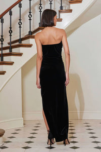 bishop + young Luxe Velvet Icon Dress in black - women's dress - detail view