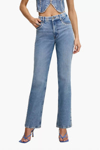 Good American - Studded Straight Jeans