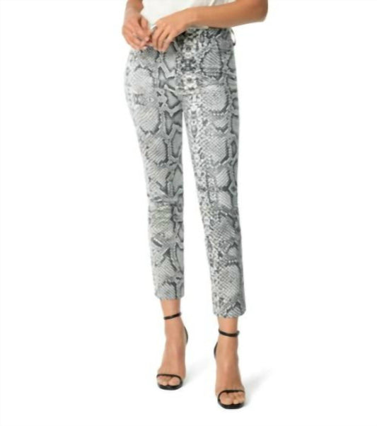 Joe'S Jeans - Scaled Python Snake Print High Rise Crop Jeans