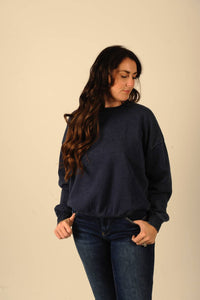 Double Zero Midnight Comfort Sweatshirt in black - women's top - alternate view