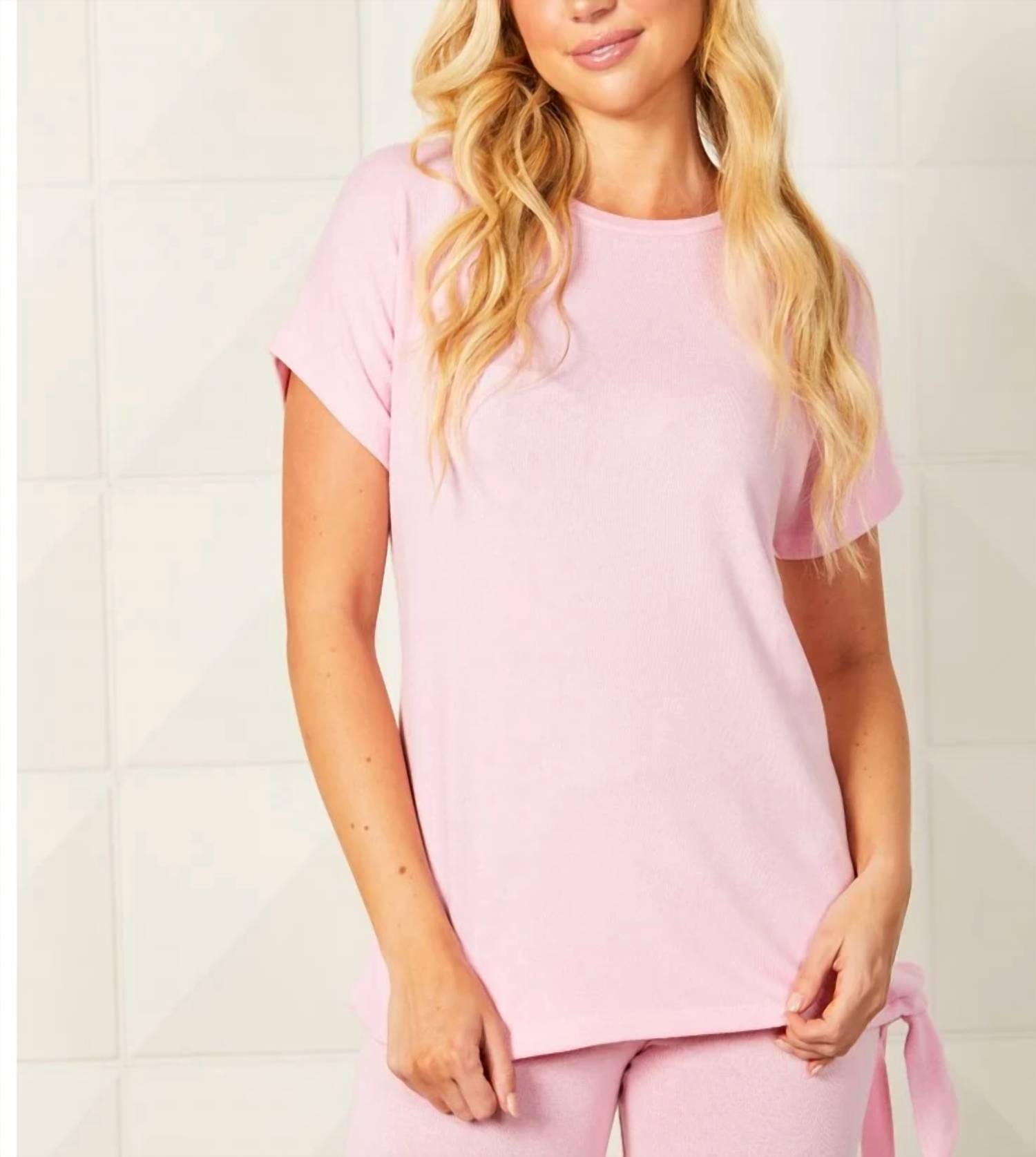 French Kyss - Side-Tie Crew Neck Top