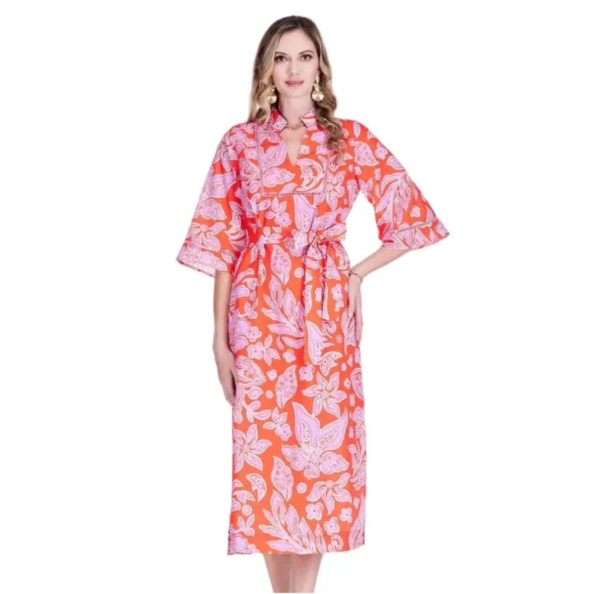 Jade - Trimmed Yoke Tunic Dress