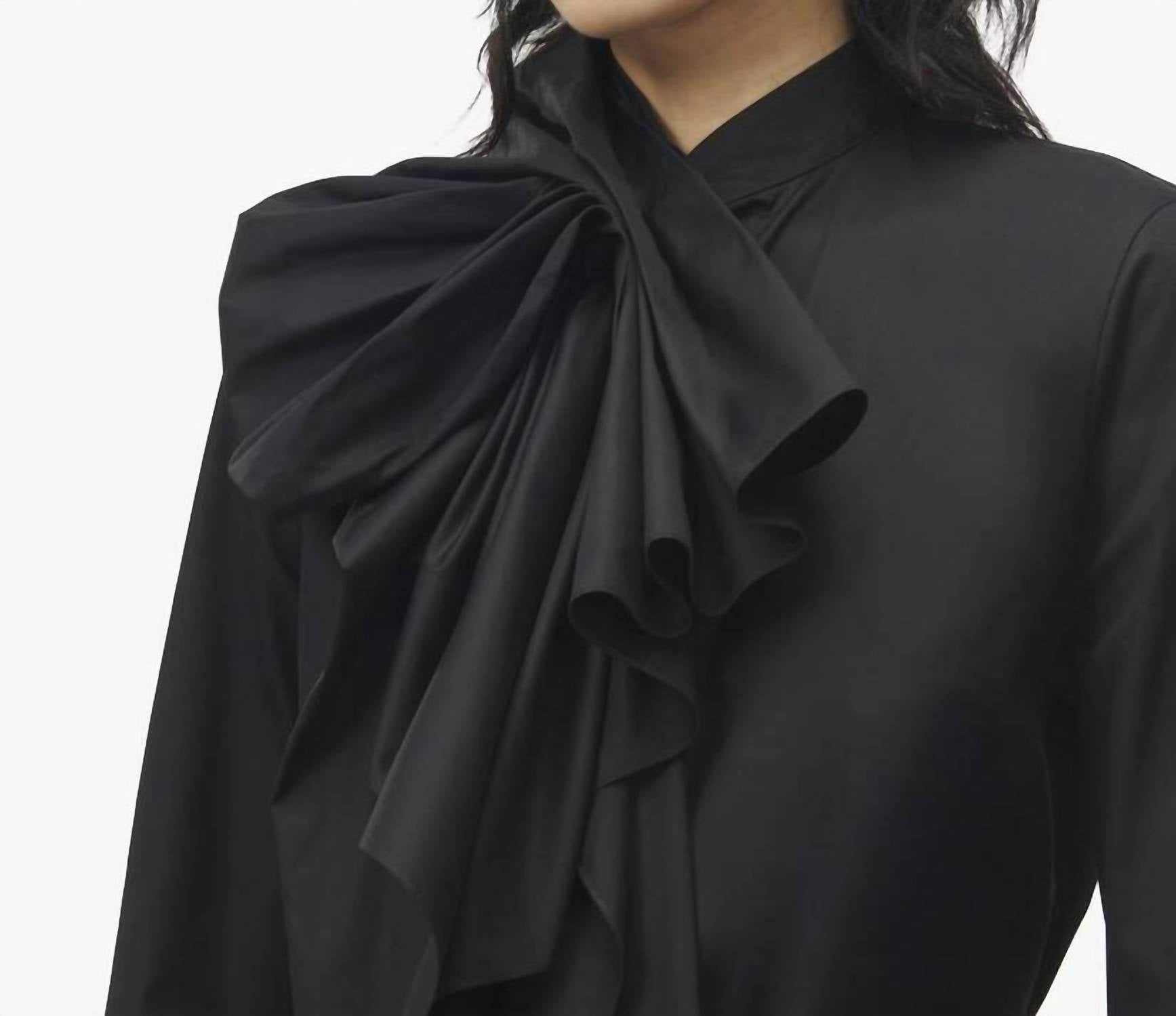 Alexander Mcqueen - Ruffled Cotton Bow Shirt