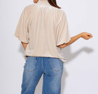 Thml - Split Neck Contrast Placket Blouse