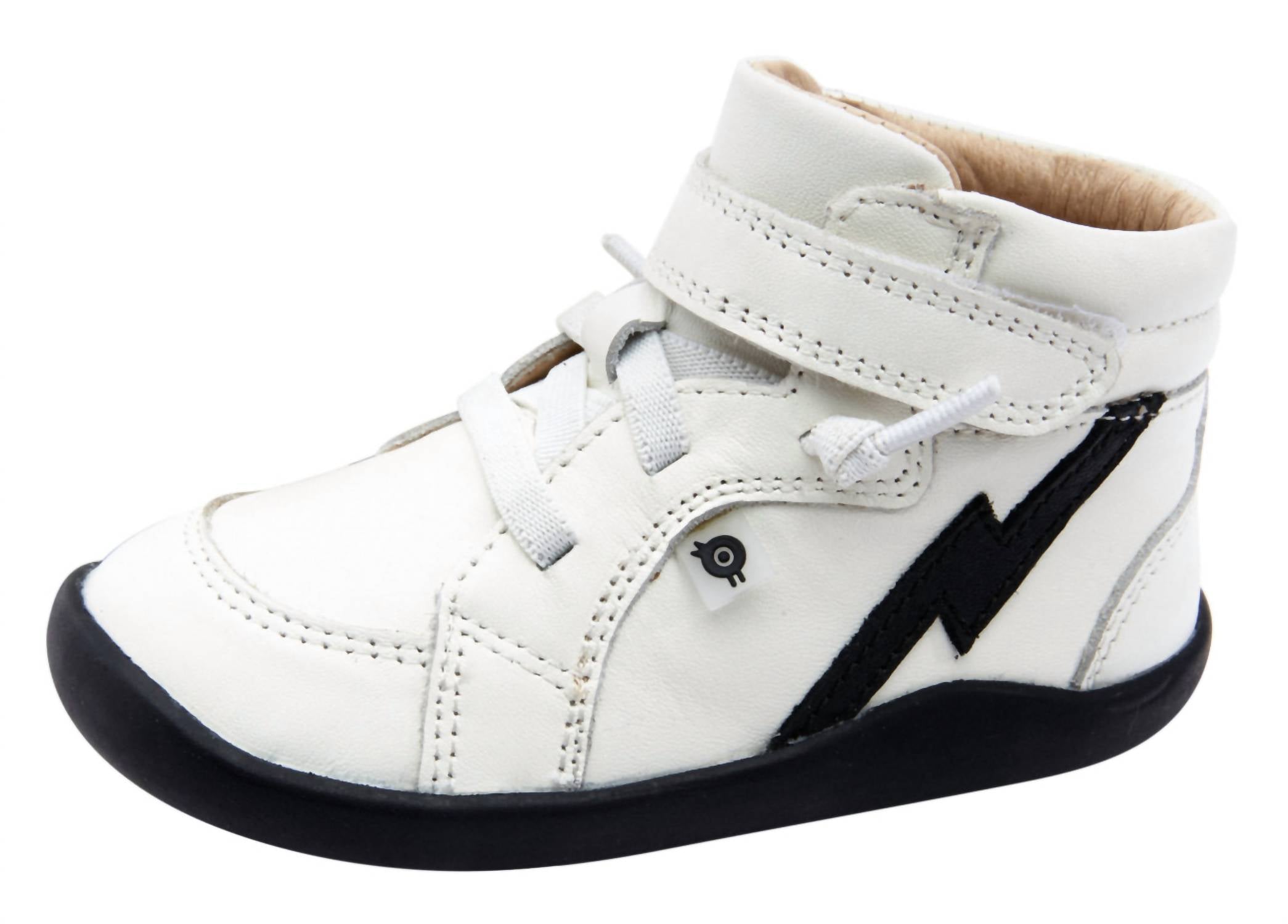 OLDSOLES Kid's Light The Ground Sneakers in black white - kids' sneaker