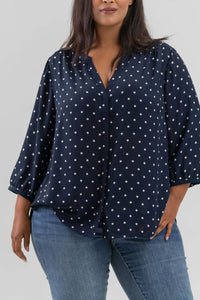 Nydj - Pintuck Button Down Blouse - Plus