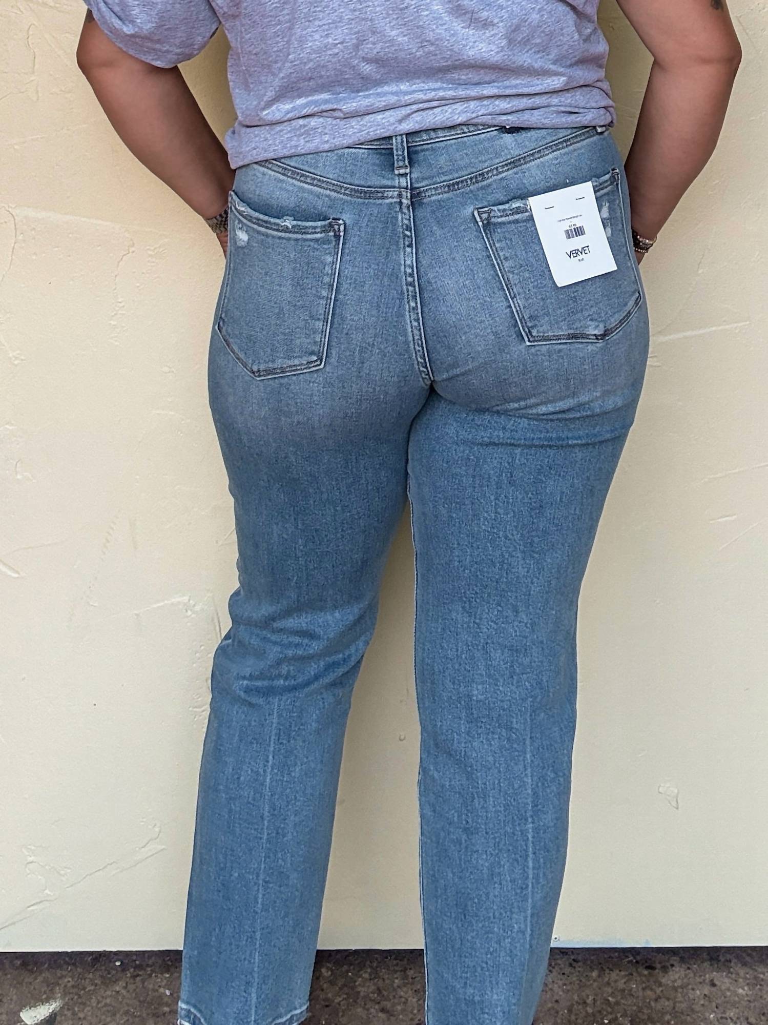 Vervet By Flying Monkey - Lauren High Rise Tapered Straight Jean