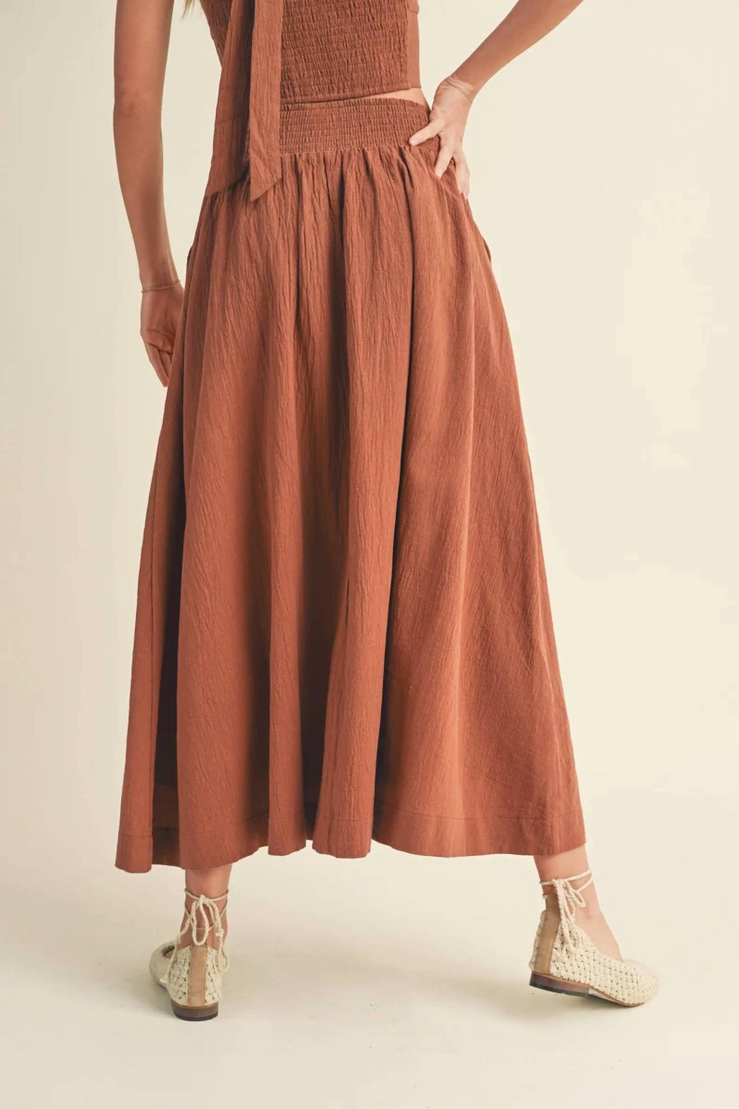 Miou Muse - Button-down Maxi Skirt